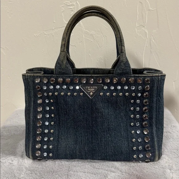 Prada Denim Studded Canapa - Picture 5 of 5